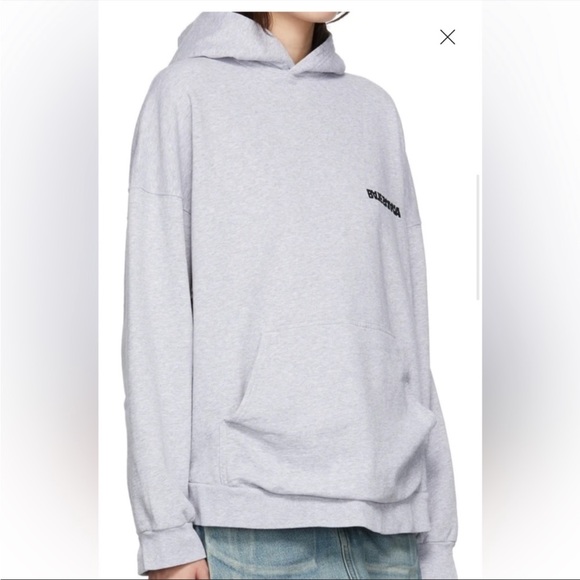 Balenciaga Wide Fit Hoodie w Embroidered back NWT - Picture 10 of 11